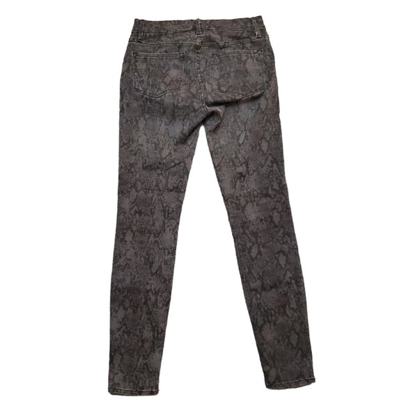 Frame Le Skinny De Jeanne Tonal Python 27 (Meas 27x29 9") Snake Print Jeans A14 - Picture 2 of 11